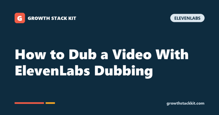 elevenlabs dubbing